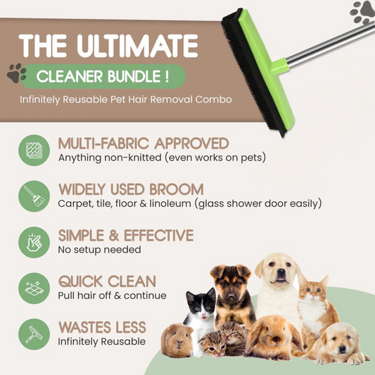 Furrsential- Pet Hair Remover Broom